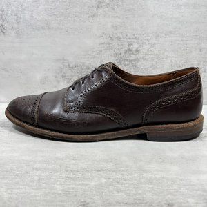 Allen Edmonds Brogue Medallion Cap Toe Derby Shoes - Men's Size 10 D